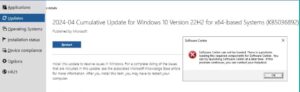 SCCM Error – Software Center can not be loaded with Config Manager