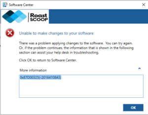 SCCM error code 0x87D00325(-2016410843)