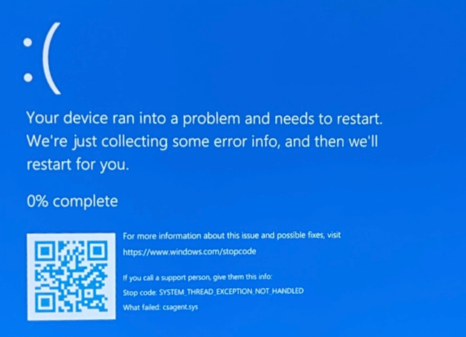 Microsoft Windows Blue Screen on 19th July 2024: CrowdStrike Falcon Update Triggered Outage